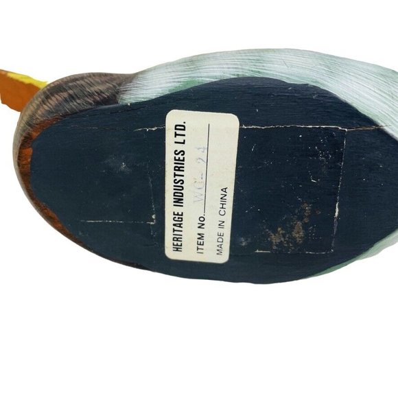 Heritage Hand Carved Duck Decoys Flawed Hand Painted Hunting Birds Solid Lot 2 u - Picture 9 of 11